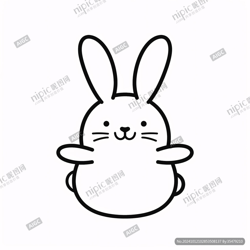 簡筆兔子