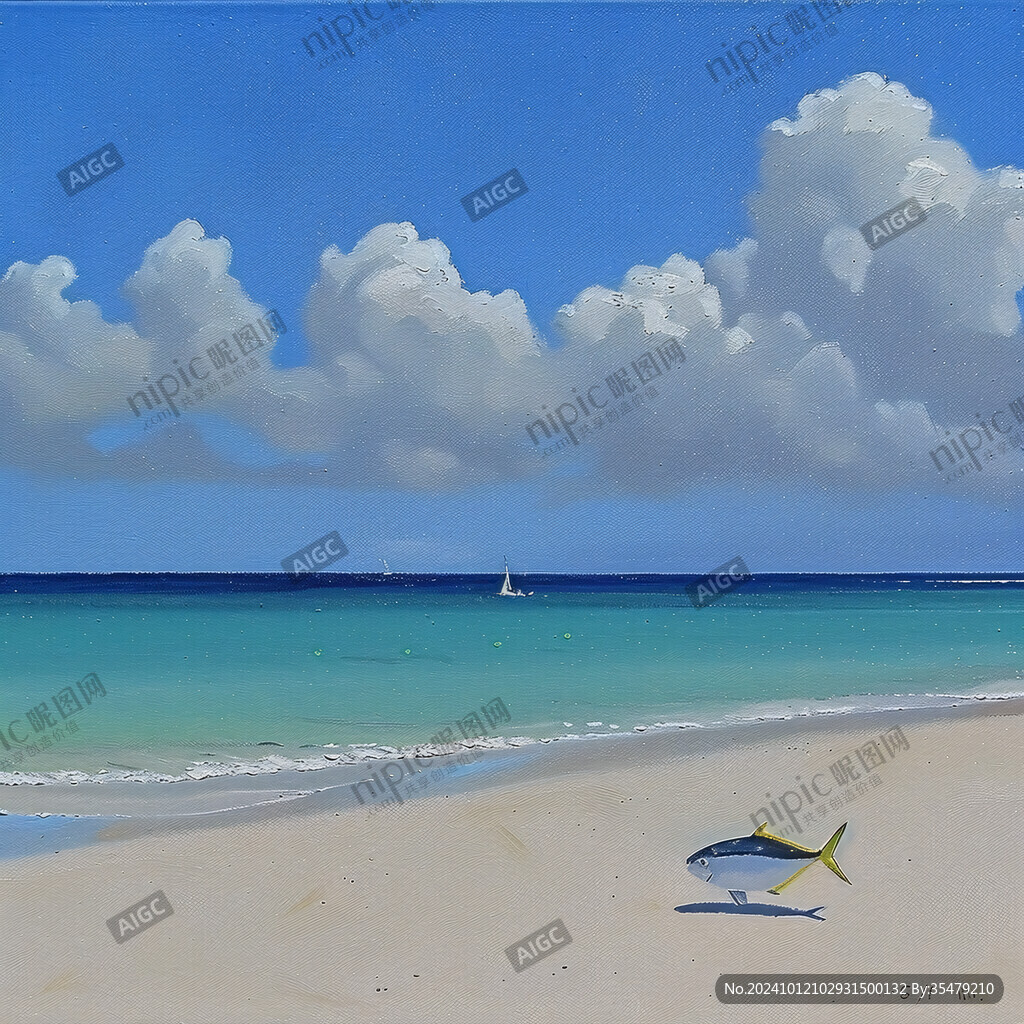 海灘風(fēng)景畫