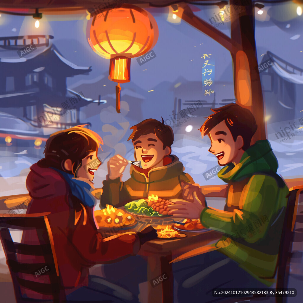 年夜飯分鏡插畫(huà)