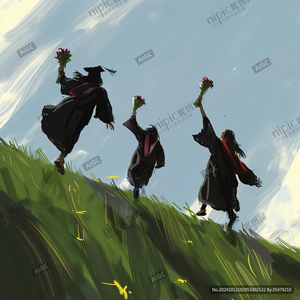 畢業(yè)照插畫