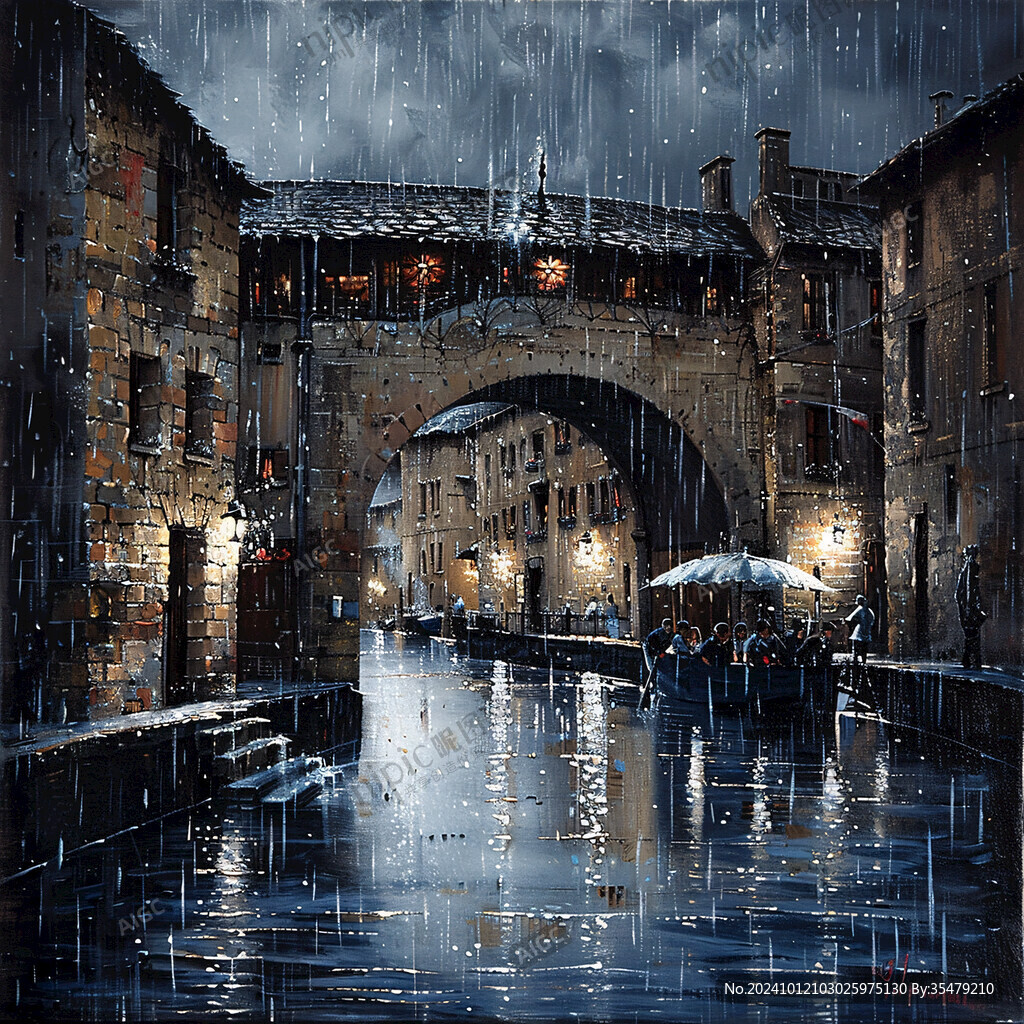 雨中拱橋