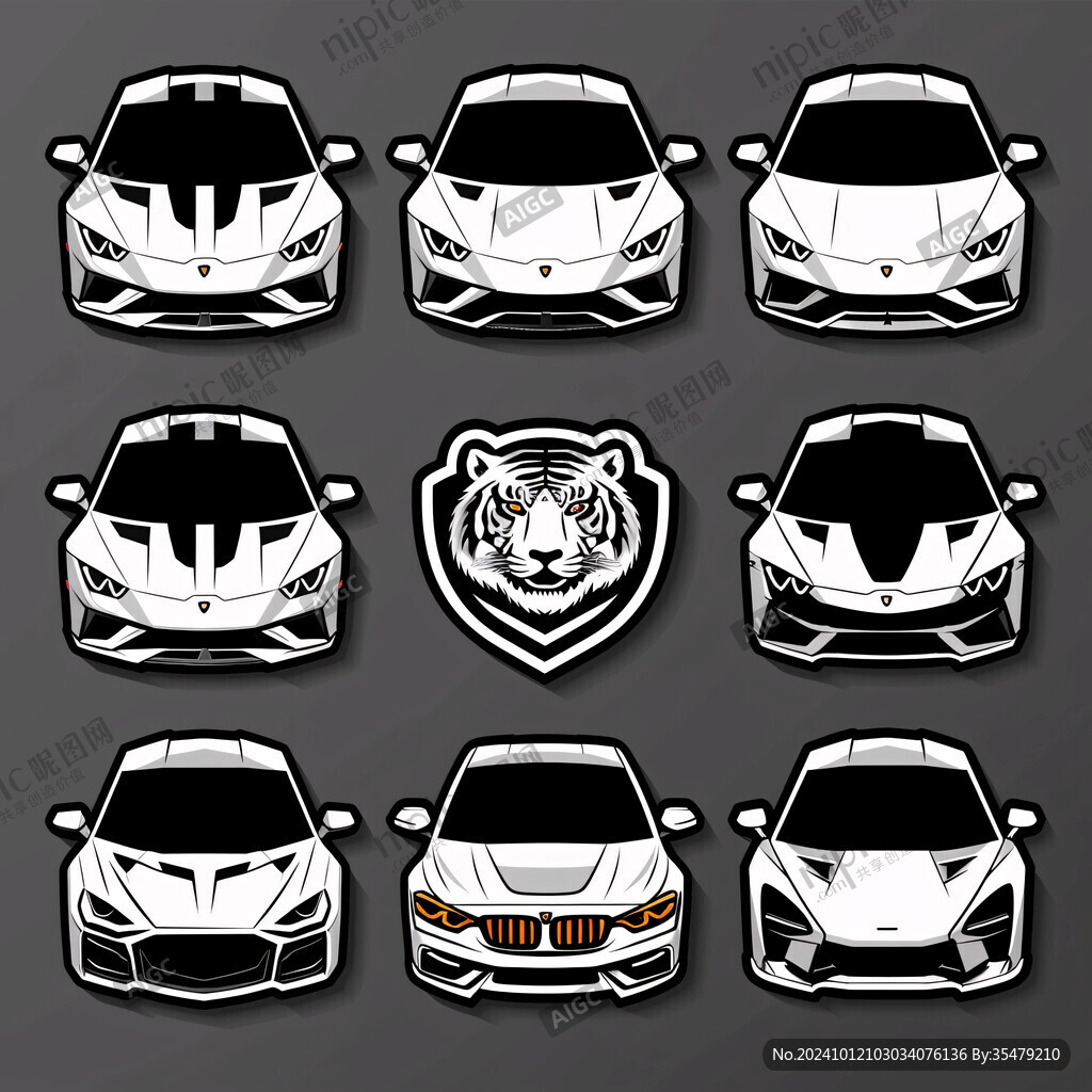 老虎車身貼