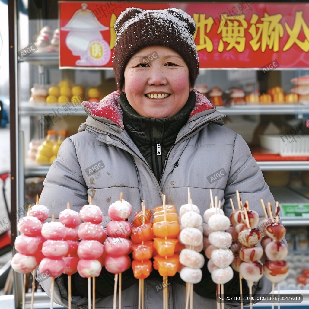 冰糖葫蘆的小販