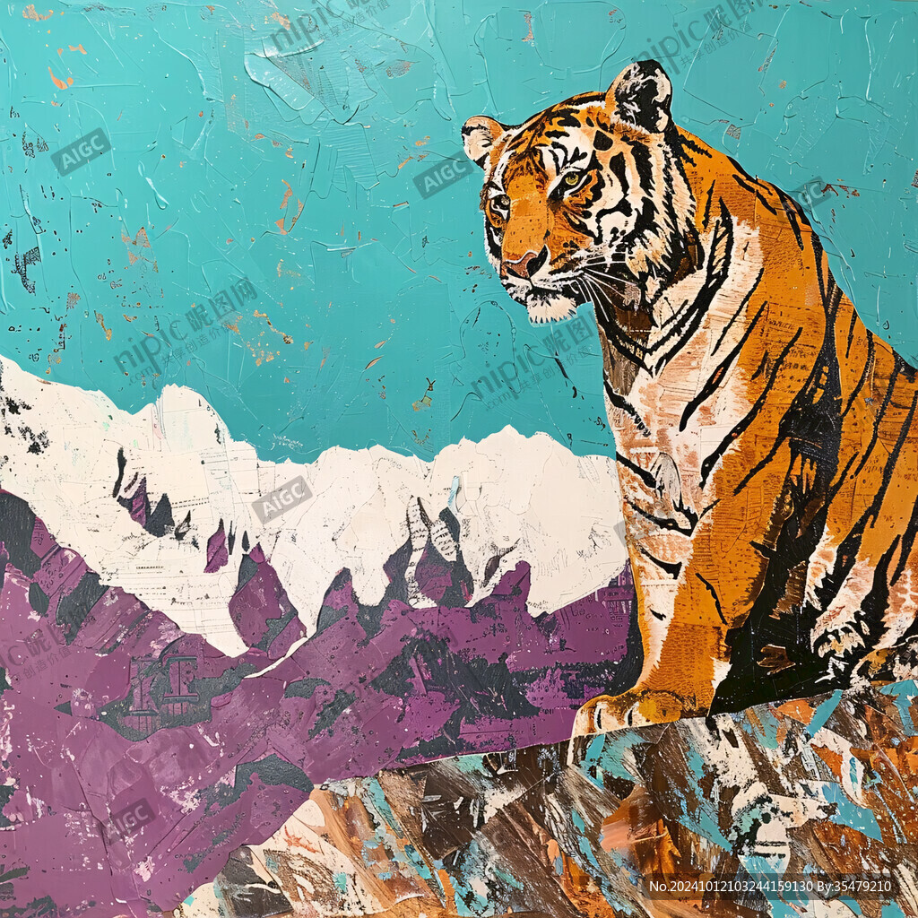 猛虎出山插畫