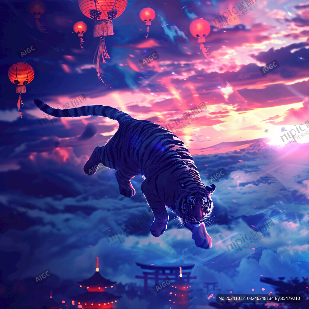 國風(fēng)虎年插畫
