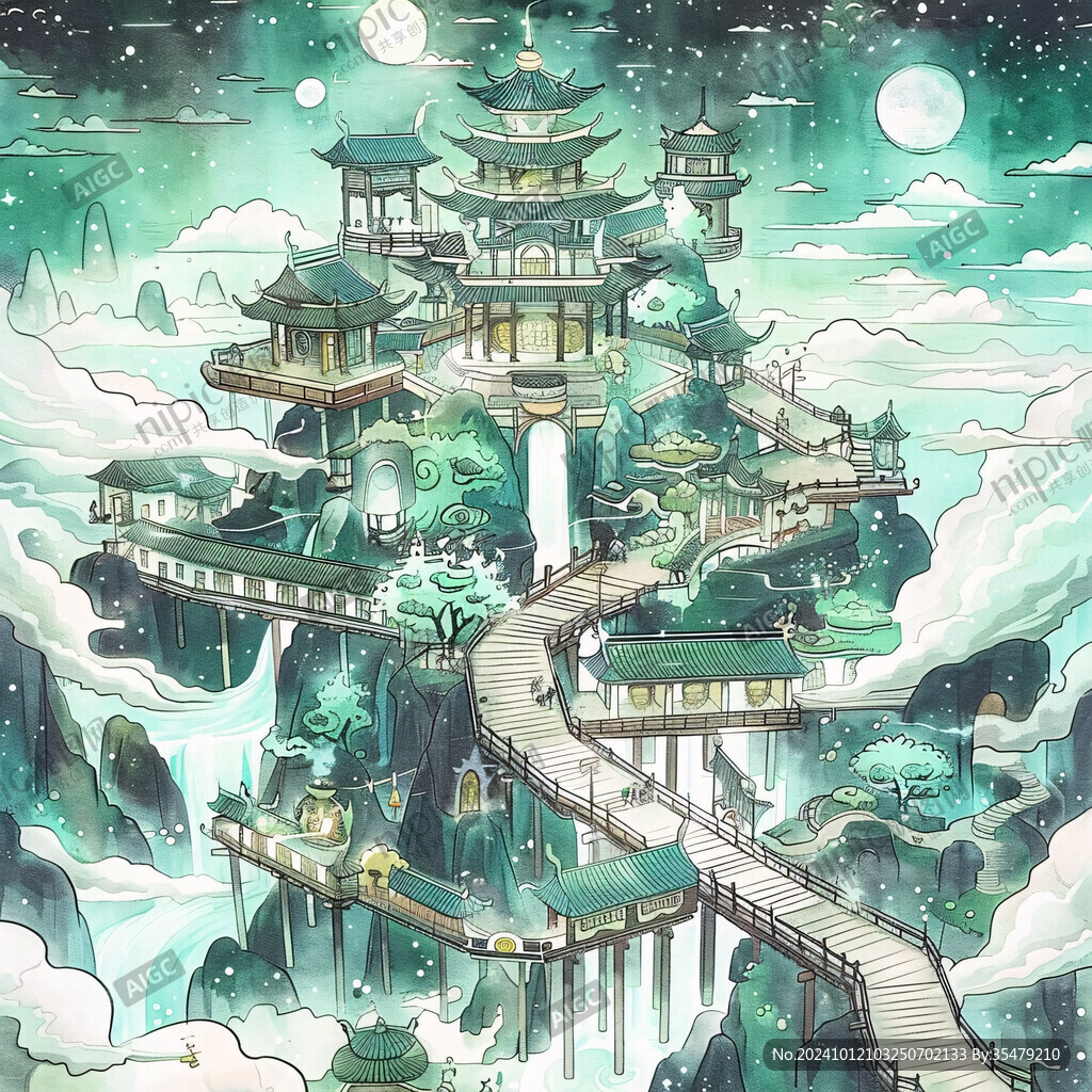 九天樓插畫