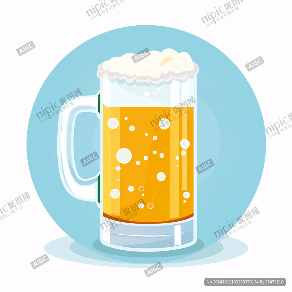 啤酒杯插畫