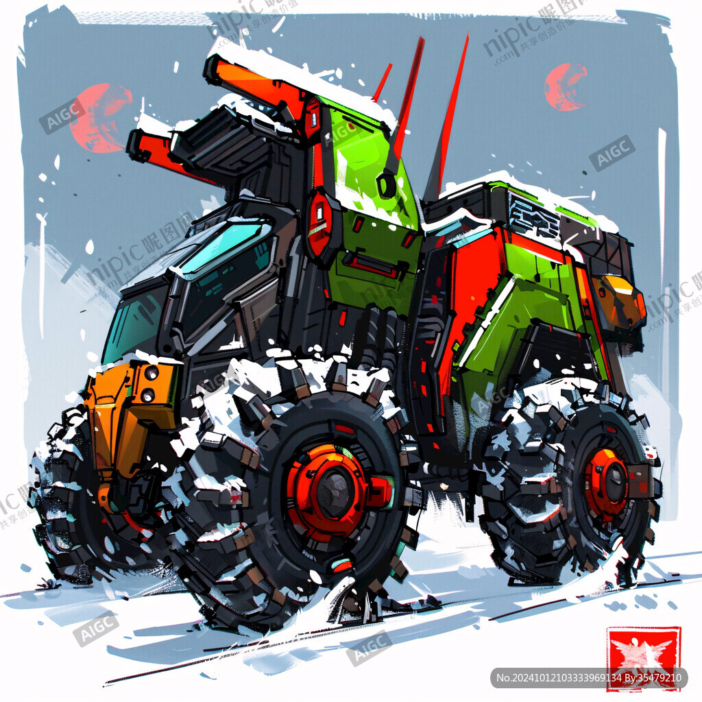 翻斗車插畫
