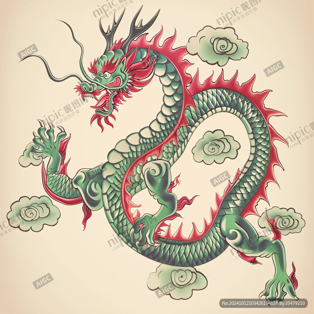 青龍圖素材