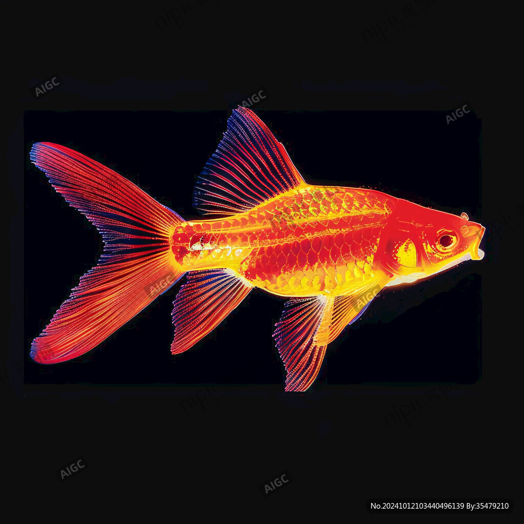 炫酷光效鯉魚(yú)裝飾畫(huà)