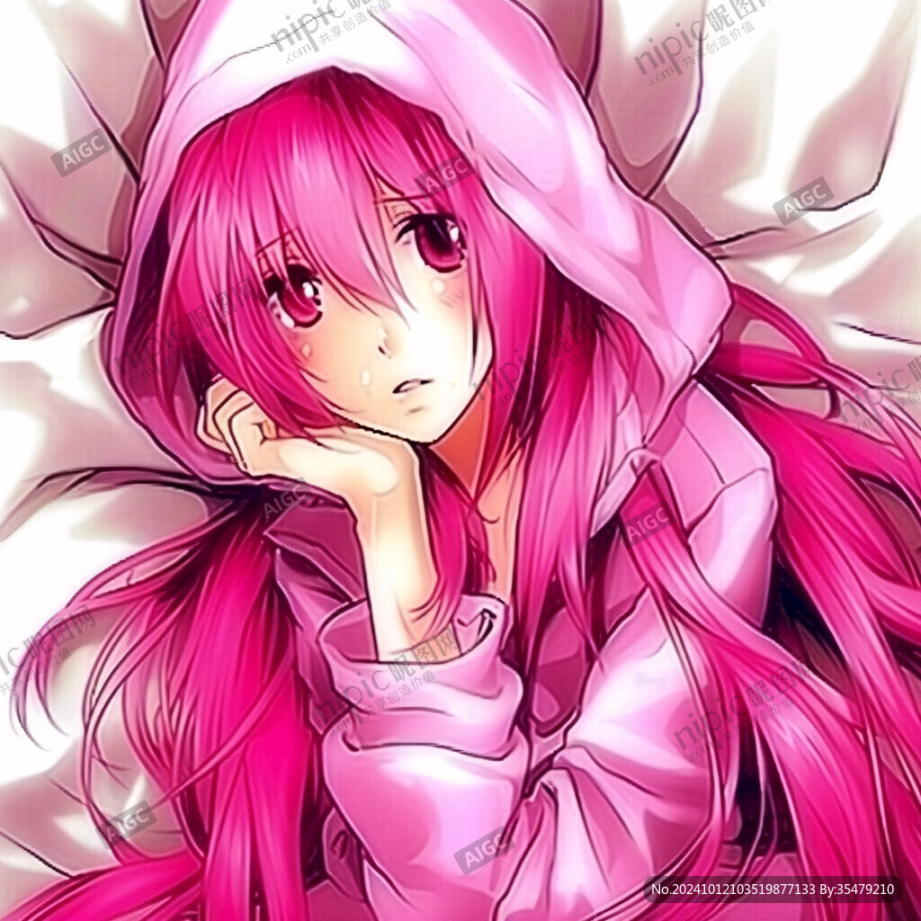 粉色頭發少女頭像