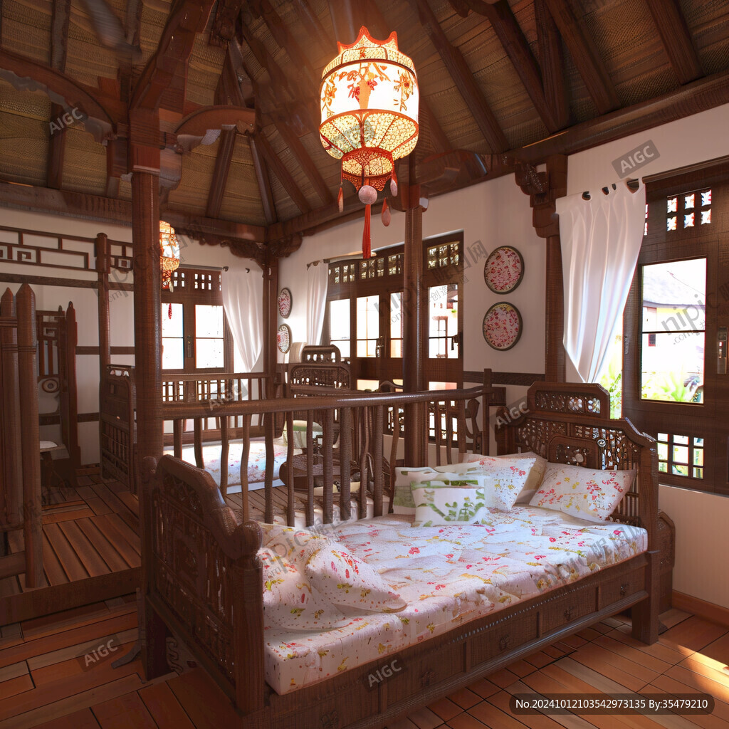 江南古建筑幼童房間