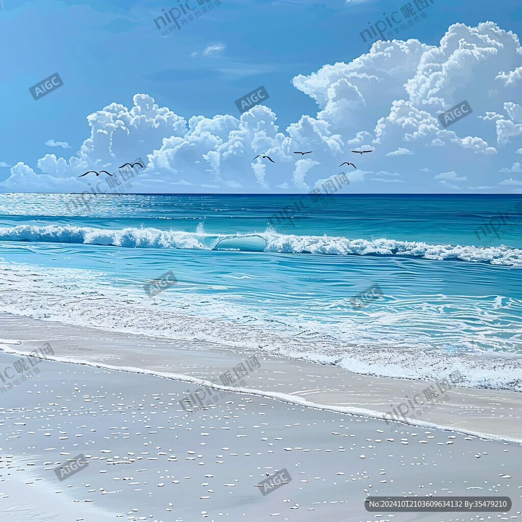 大海防偽素材