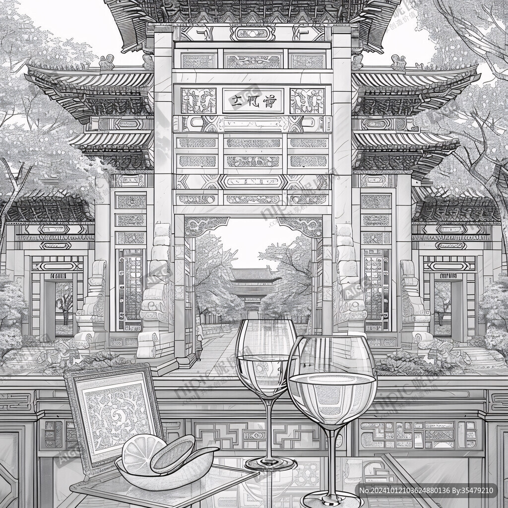 清華大學(xué)建筑插畫