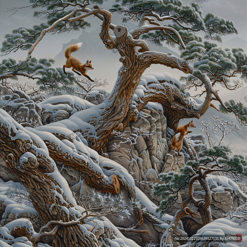迎客松大圖