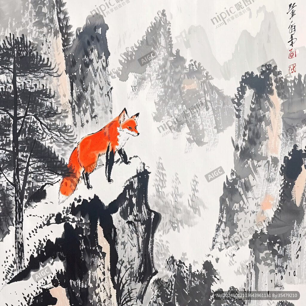狐貍手繪素材