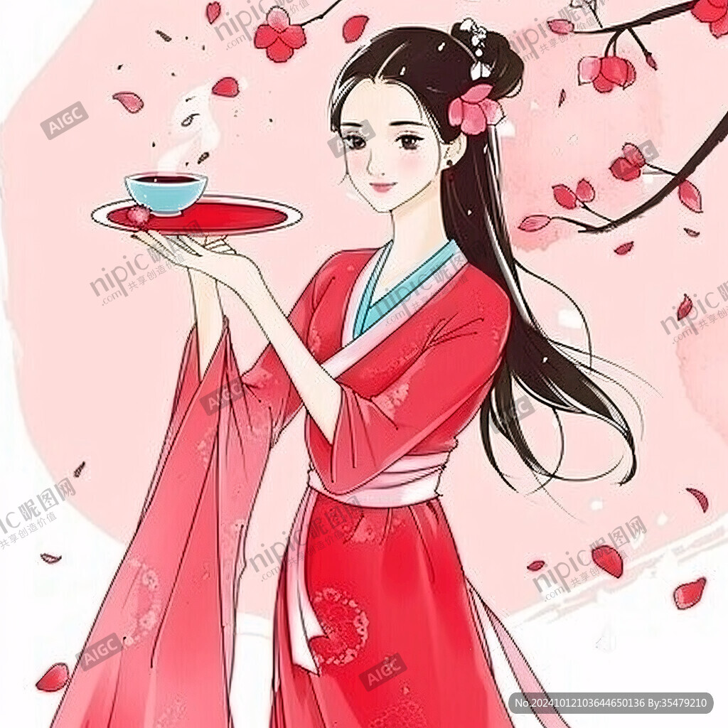 卡通漢服美女