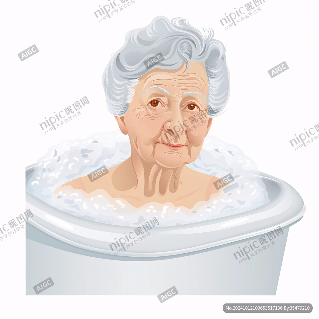 浴缸插畫