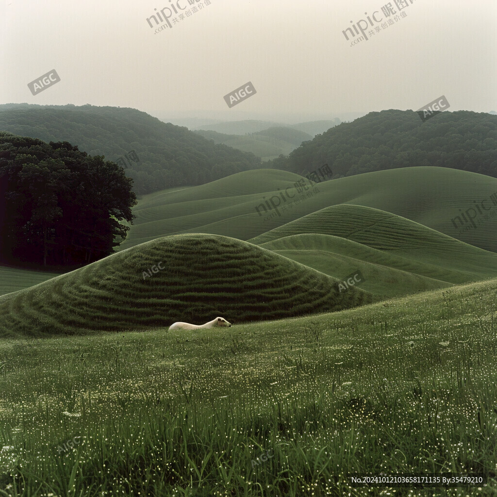 山坡坡地草地