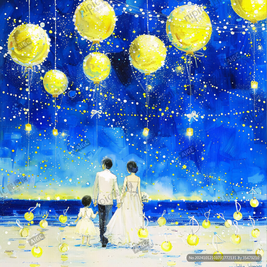 星空婚禮手繪