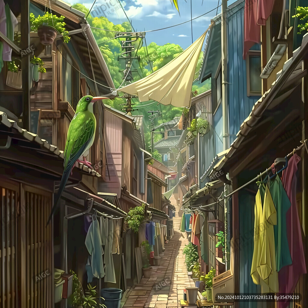 動漫場景插畫