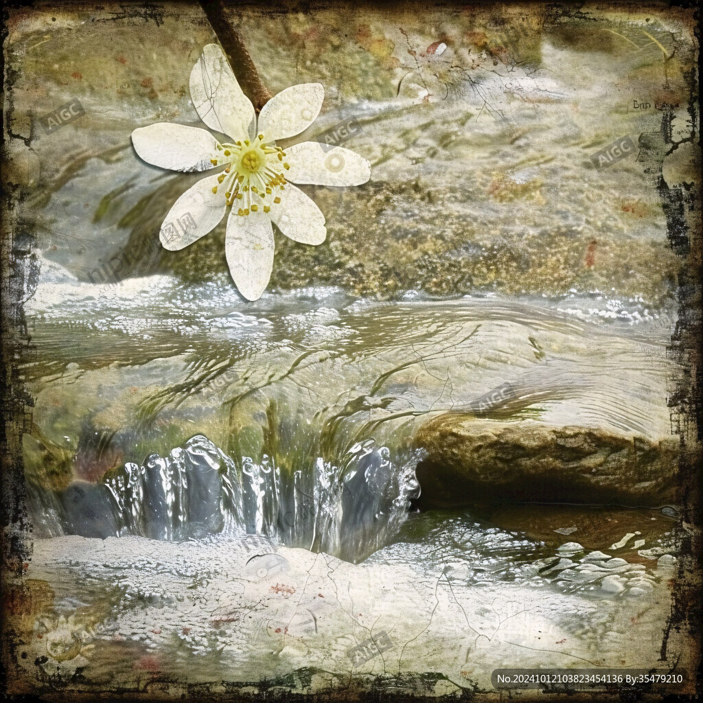 落花流水裝飾畫