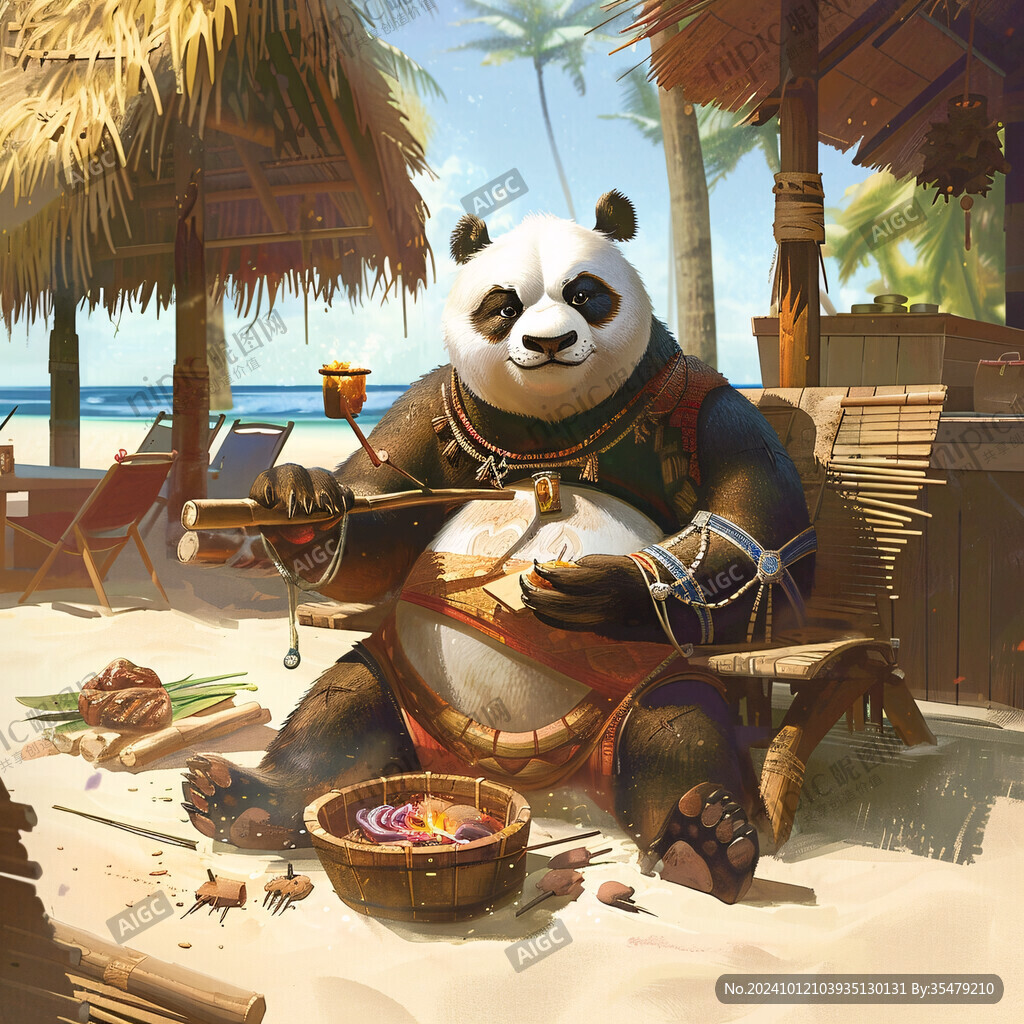 功夫熊貓插畫