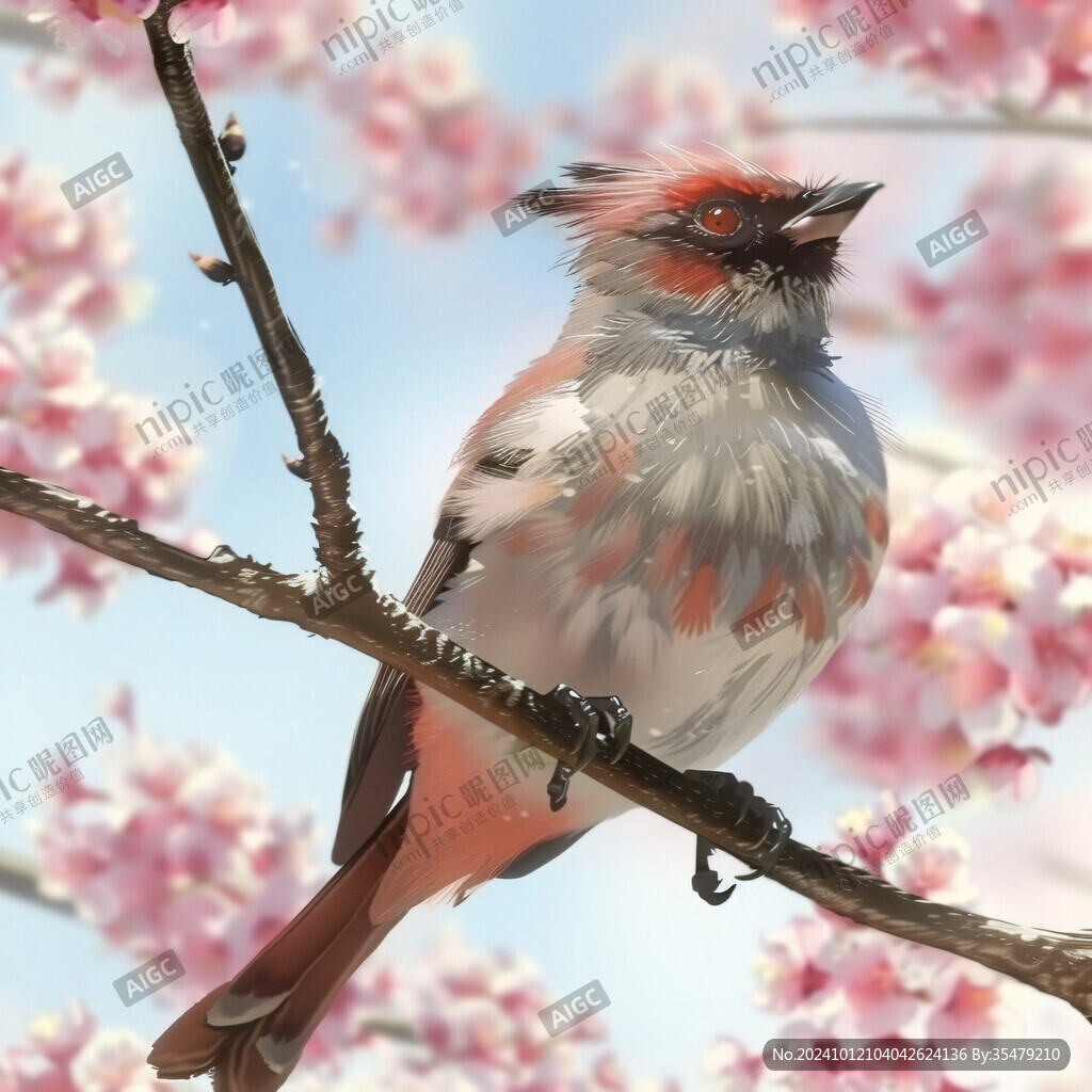 麻雀與桃花桃花與小鳥(niǎo)