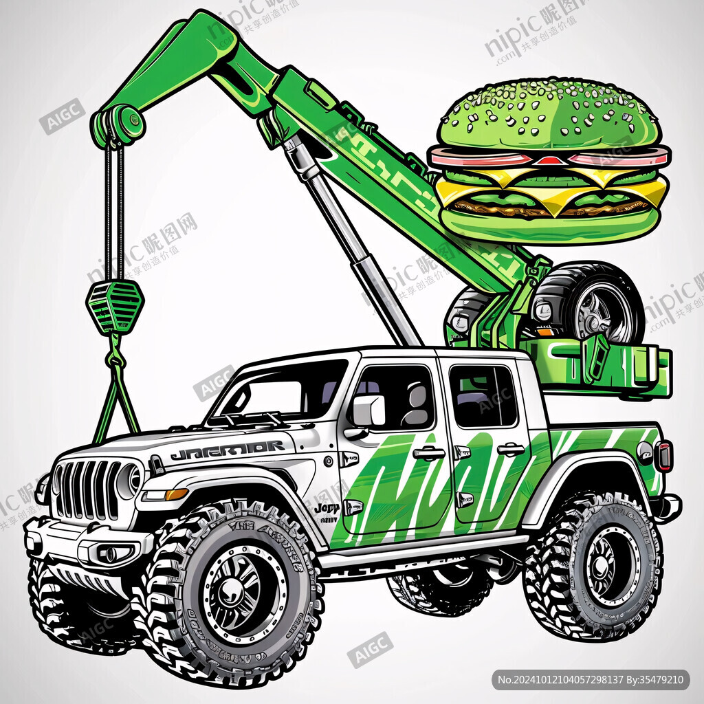 手繪吉普車
