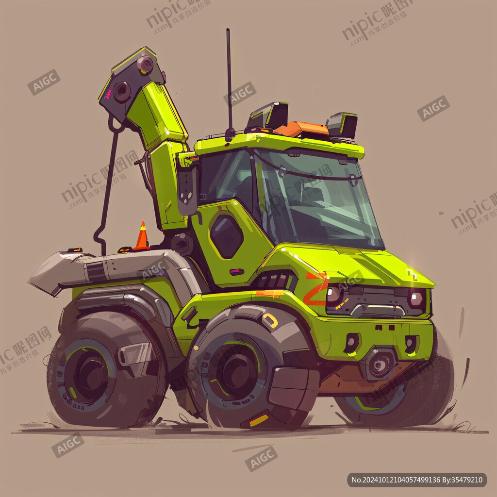 鏟車(chē)插畫(huà)