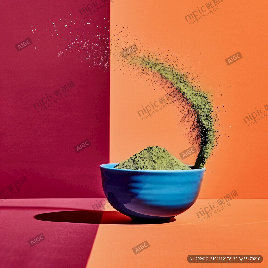 抹茶粉素材