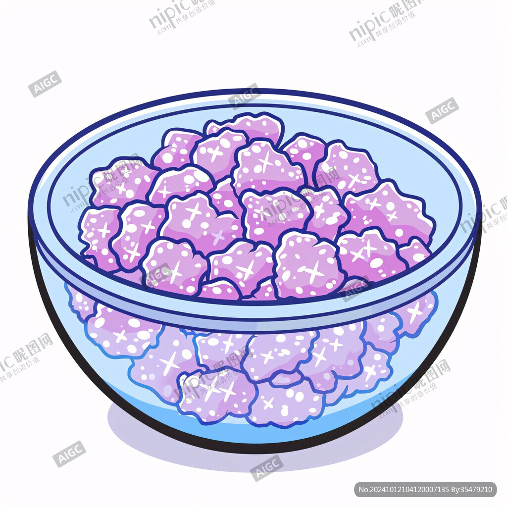 紫薯芋泥餅插畫(huà)