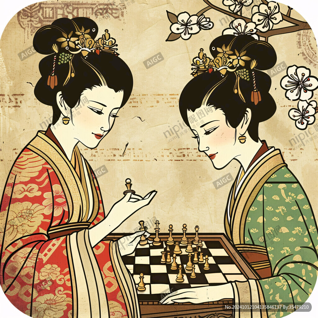 下棋美人