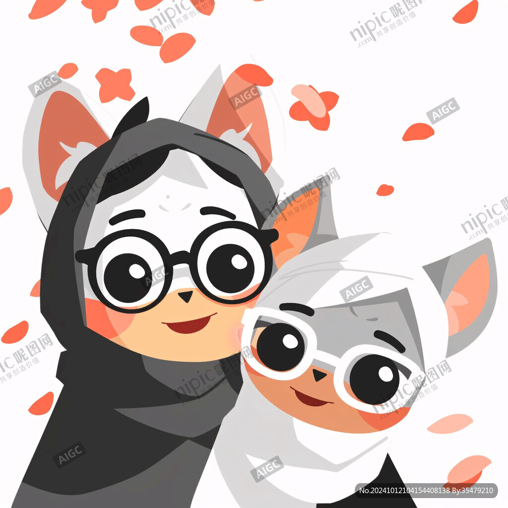 卡通可愛狐貍小姐姐