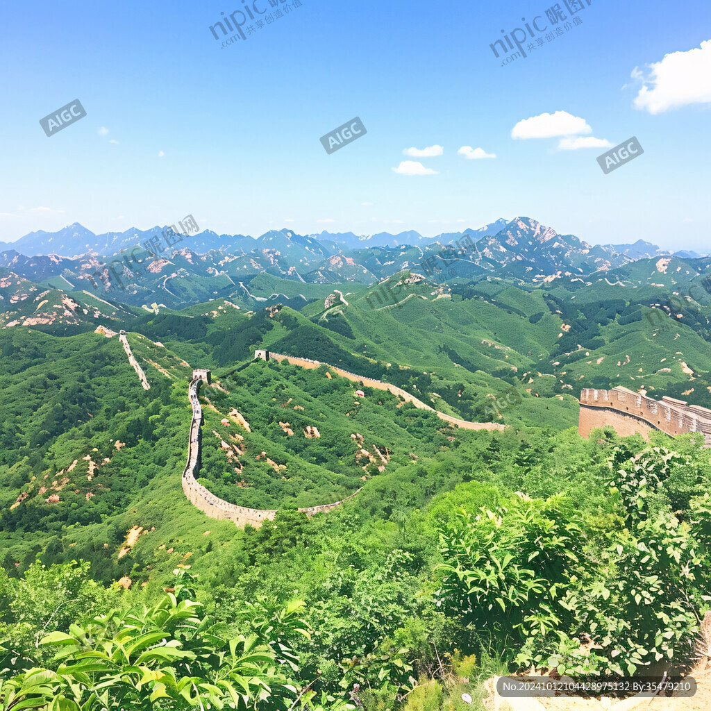 蜿蜒曲折長(zhǎng)城美景