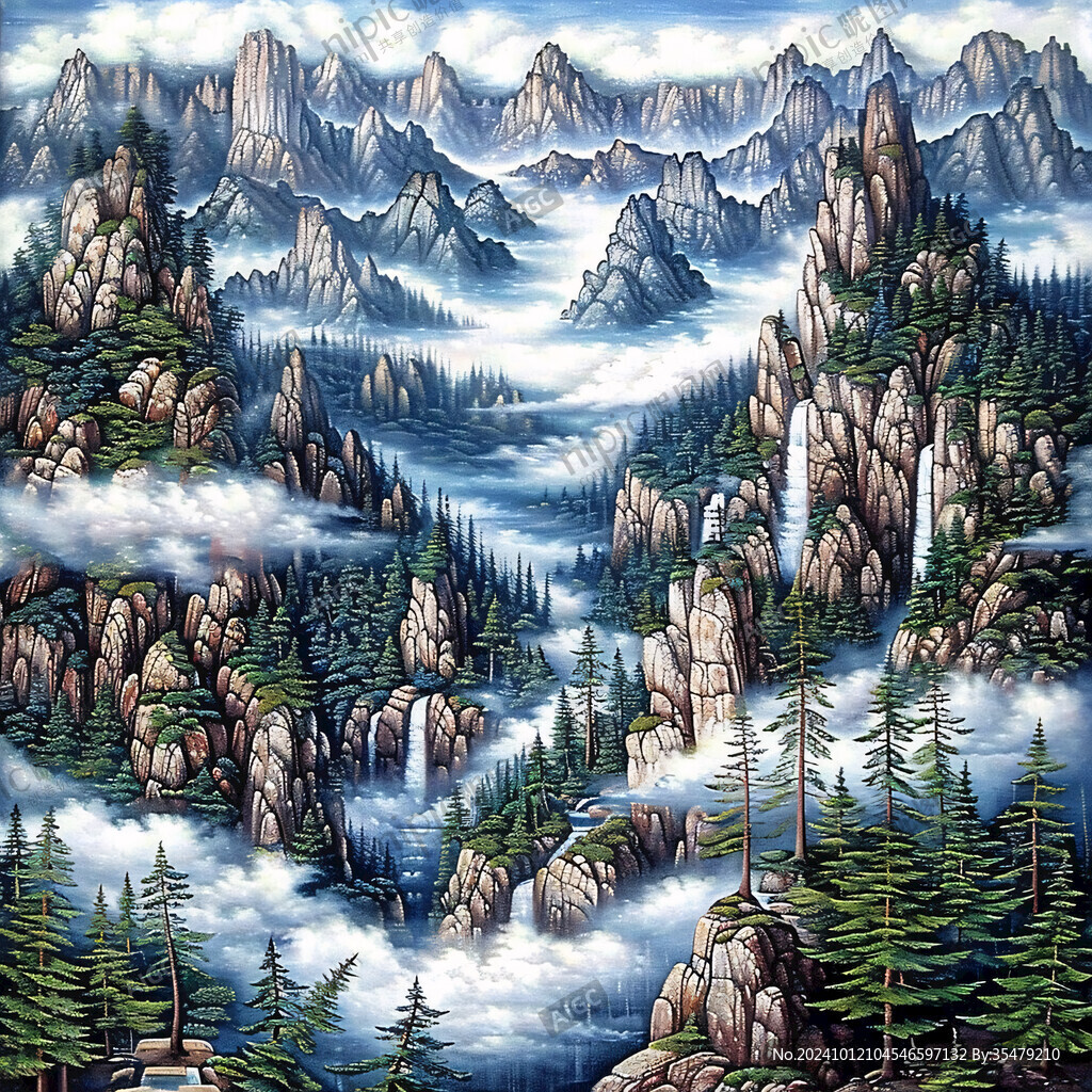 松石風景畫