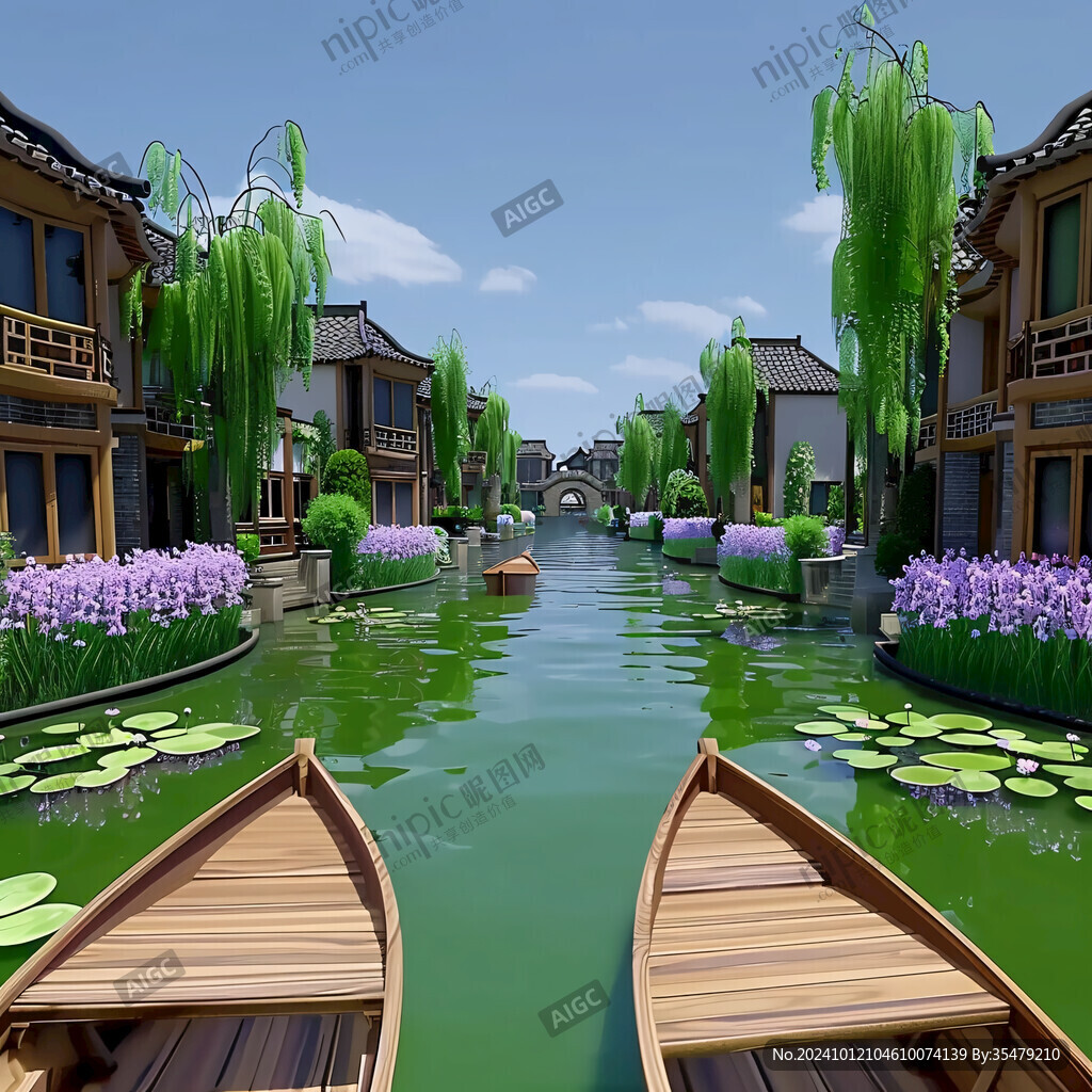 水鄉(xiāng)場景素材