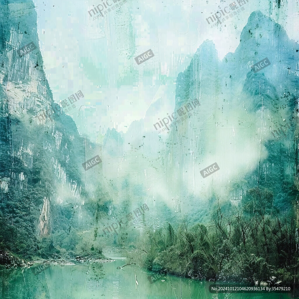 山水畫合成圖