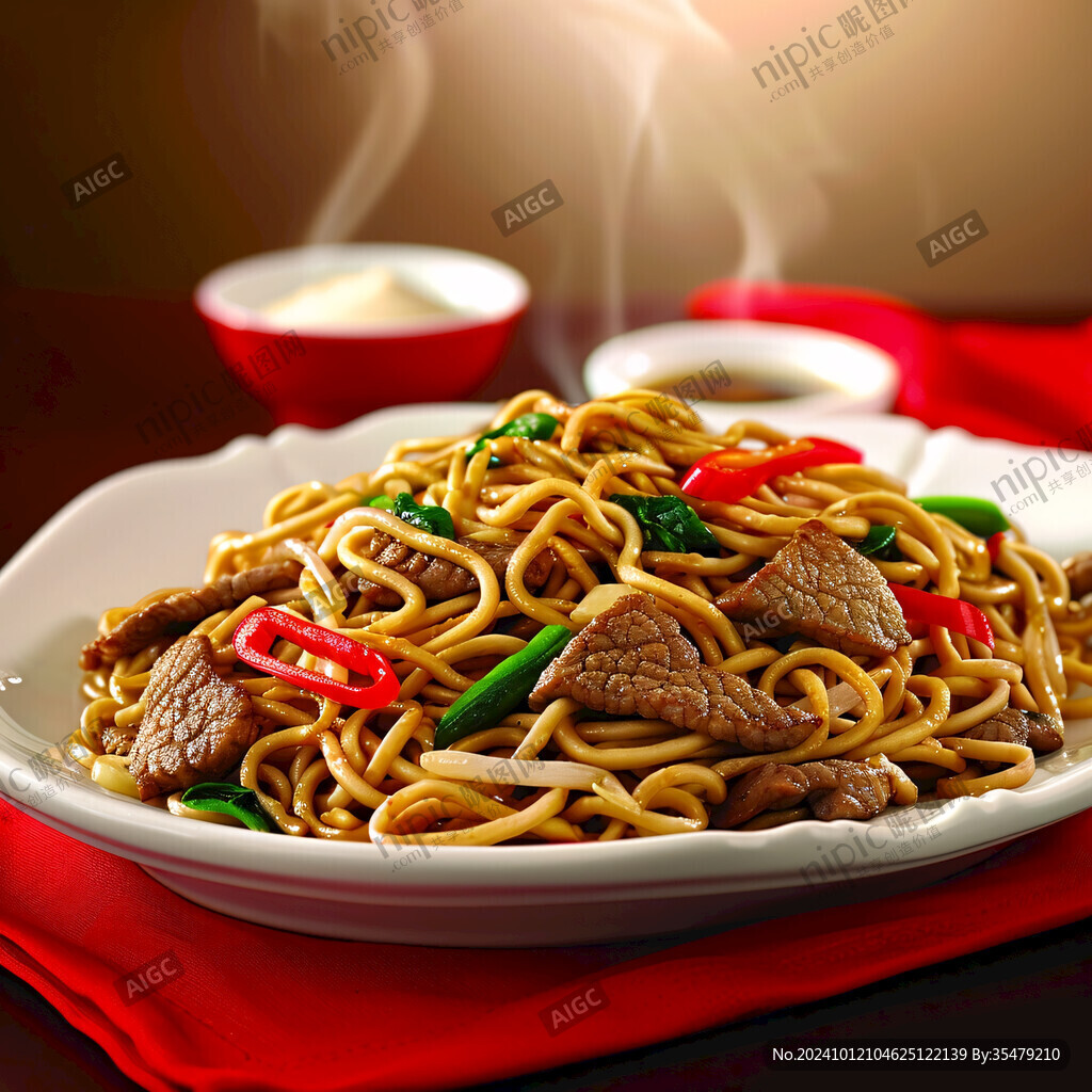 高清大圖牛肉炒拉面