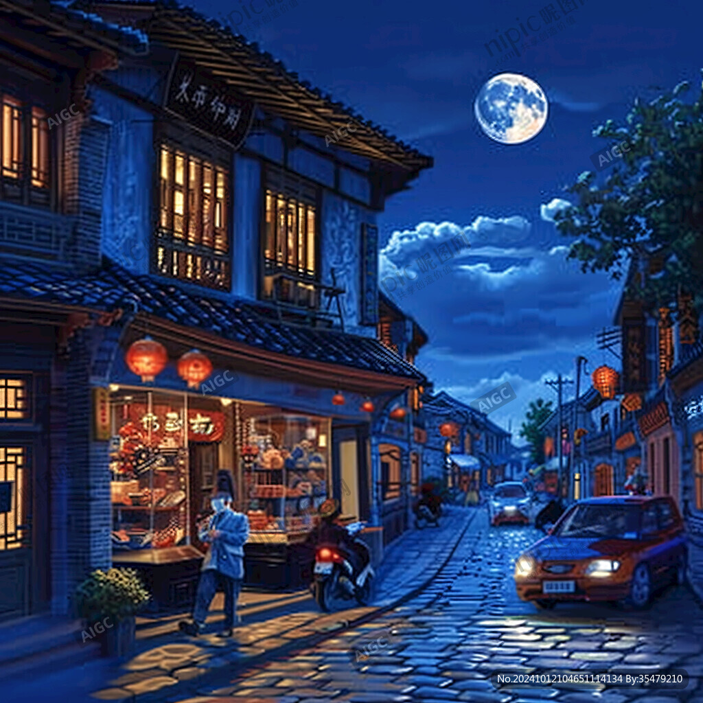 中國風(fēng)街道插畫