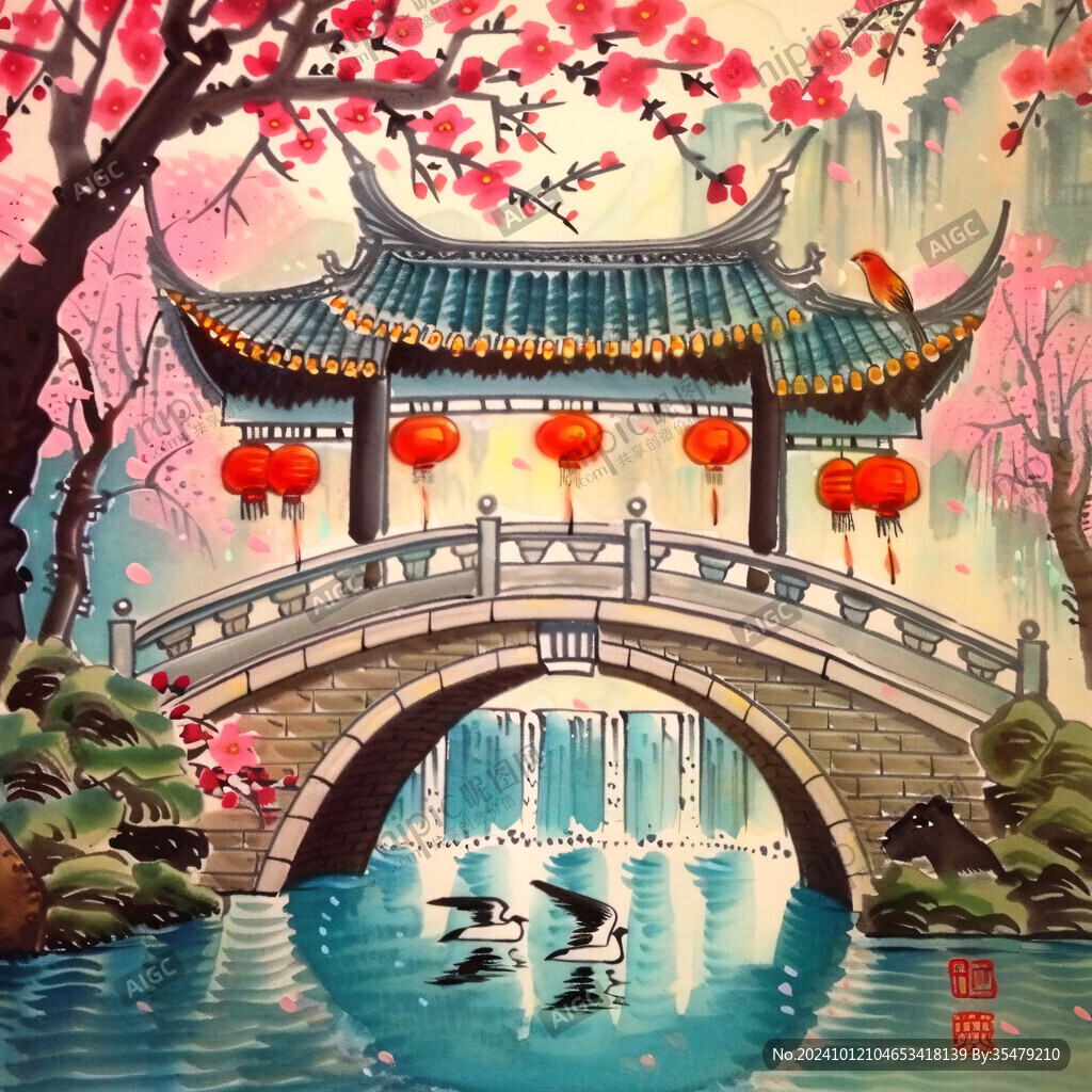 五亭橋插畫