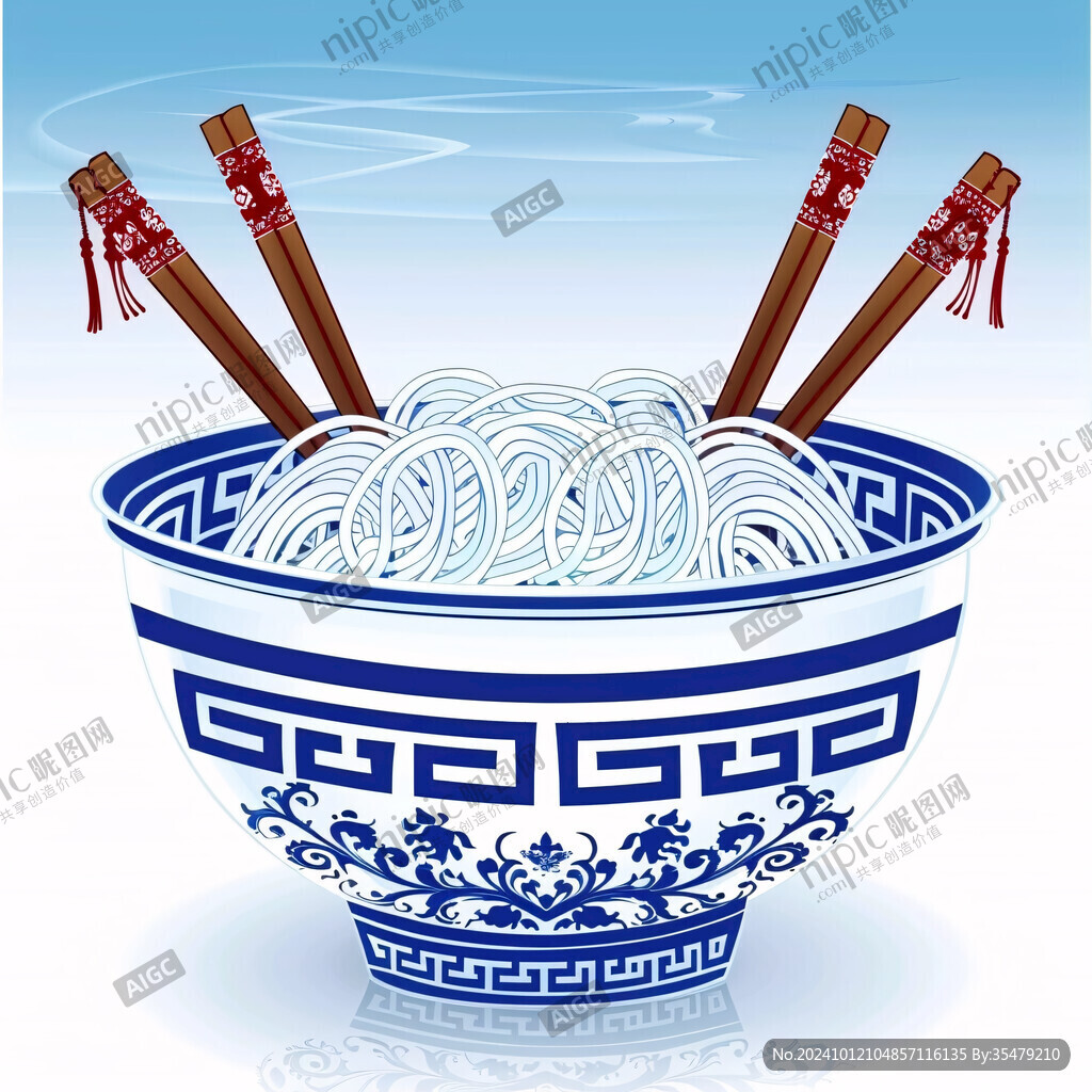 大碗面插畫