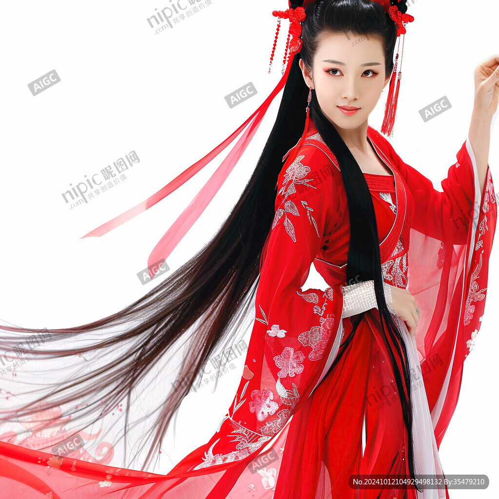 古裝紅衣女子