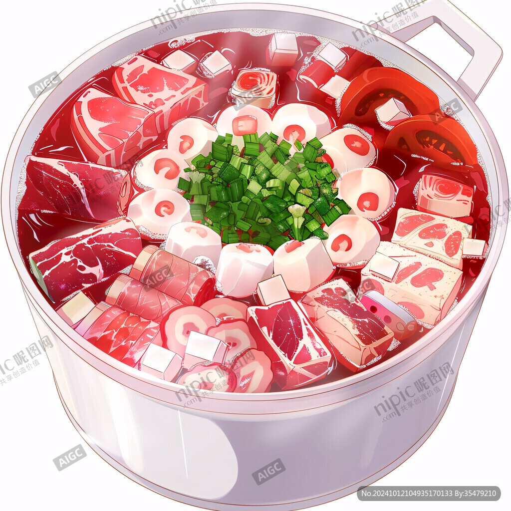 砂鍋白肉插畫