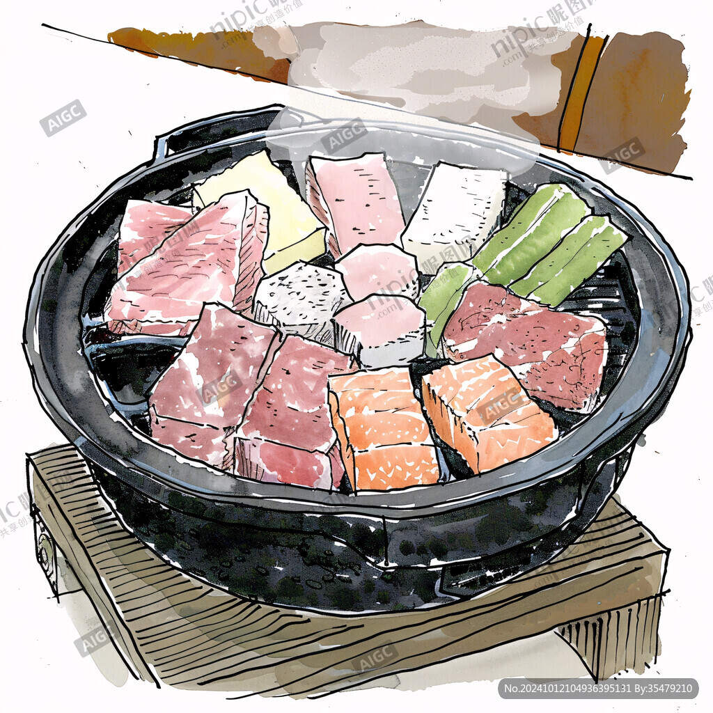 韓國(guó)火鍋插畫(huà)