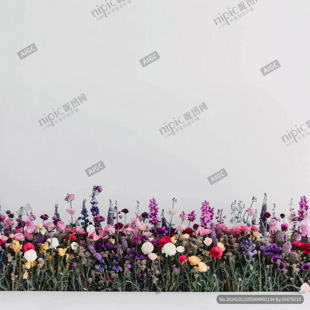鮮花建筑圍墻