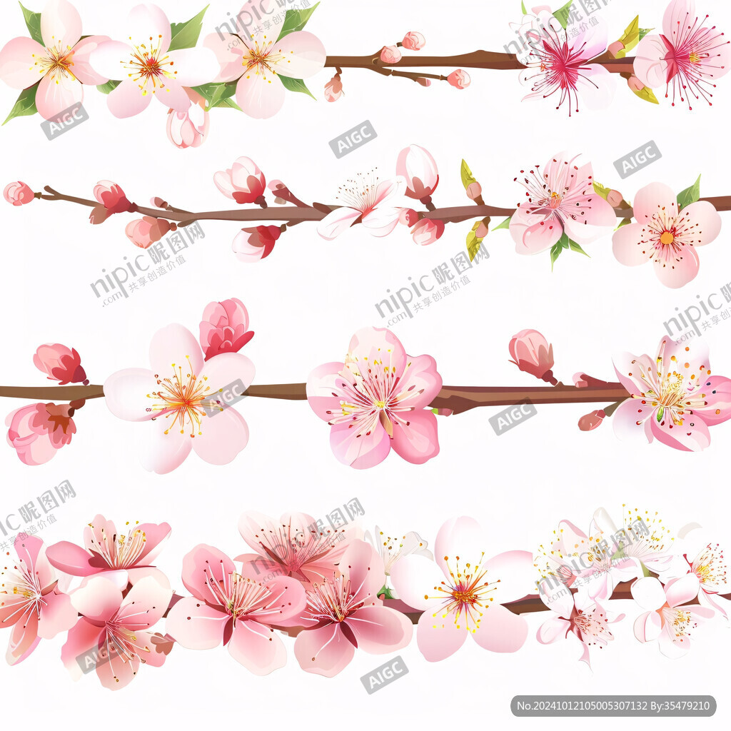 桃花桃枝桃樹(shù)