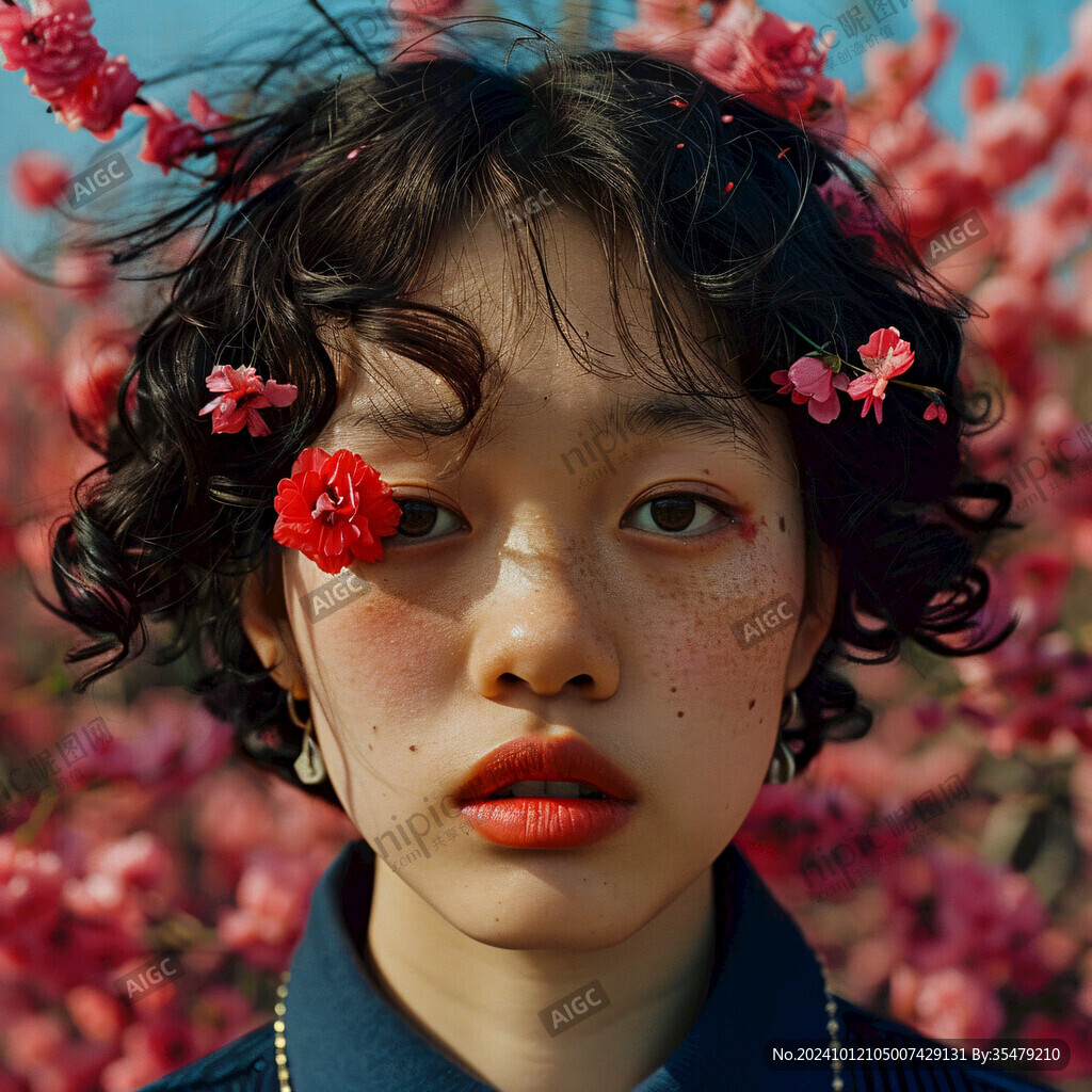火紅獨特櫻花色彩