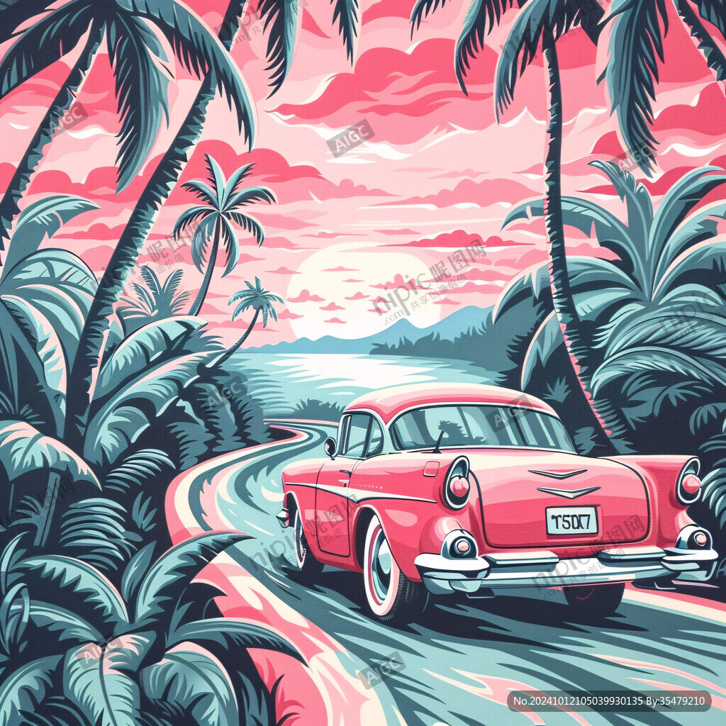 汽車風景畫