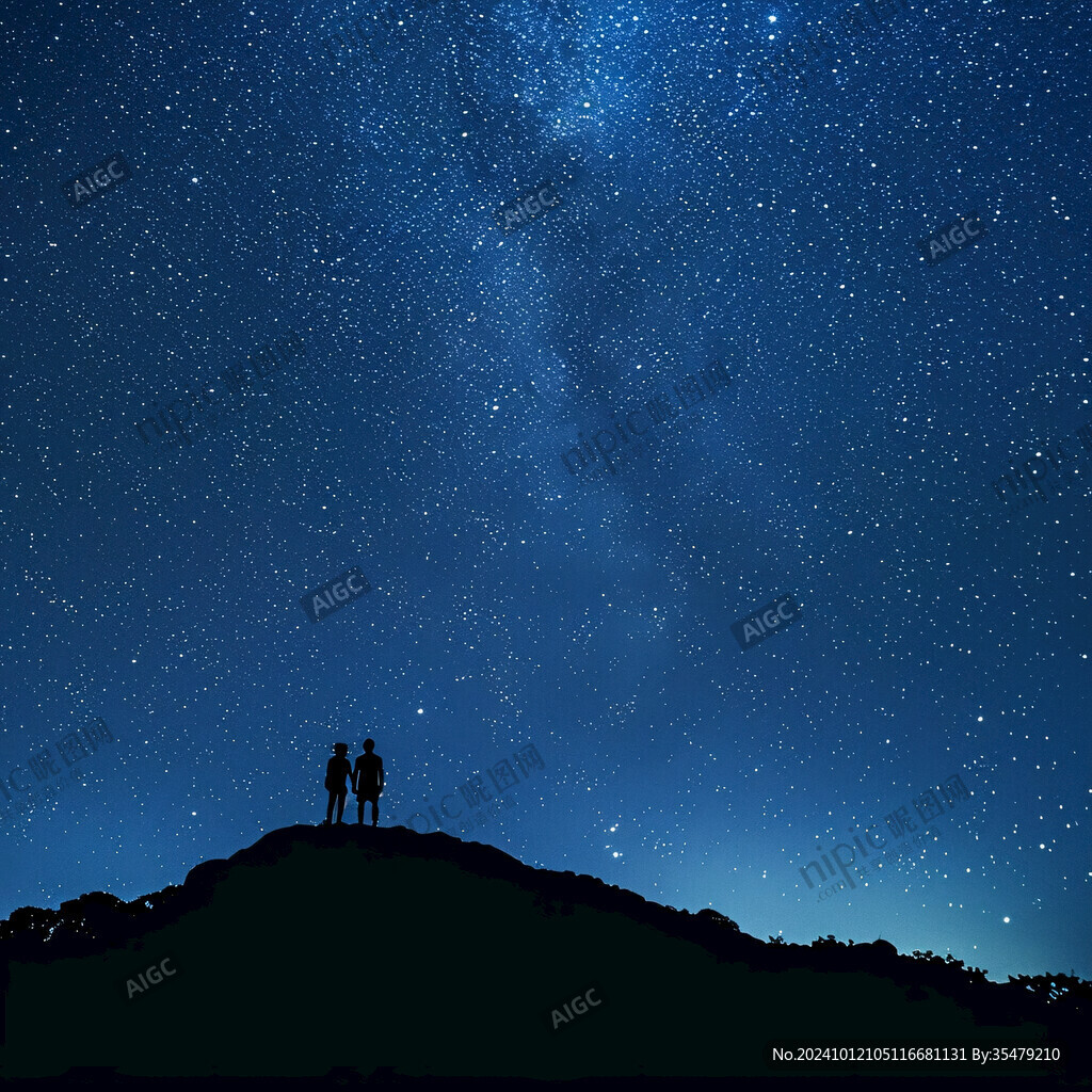 情侶看流星雨